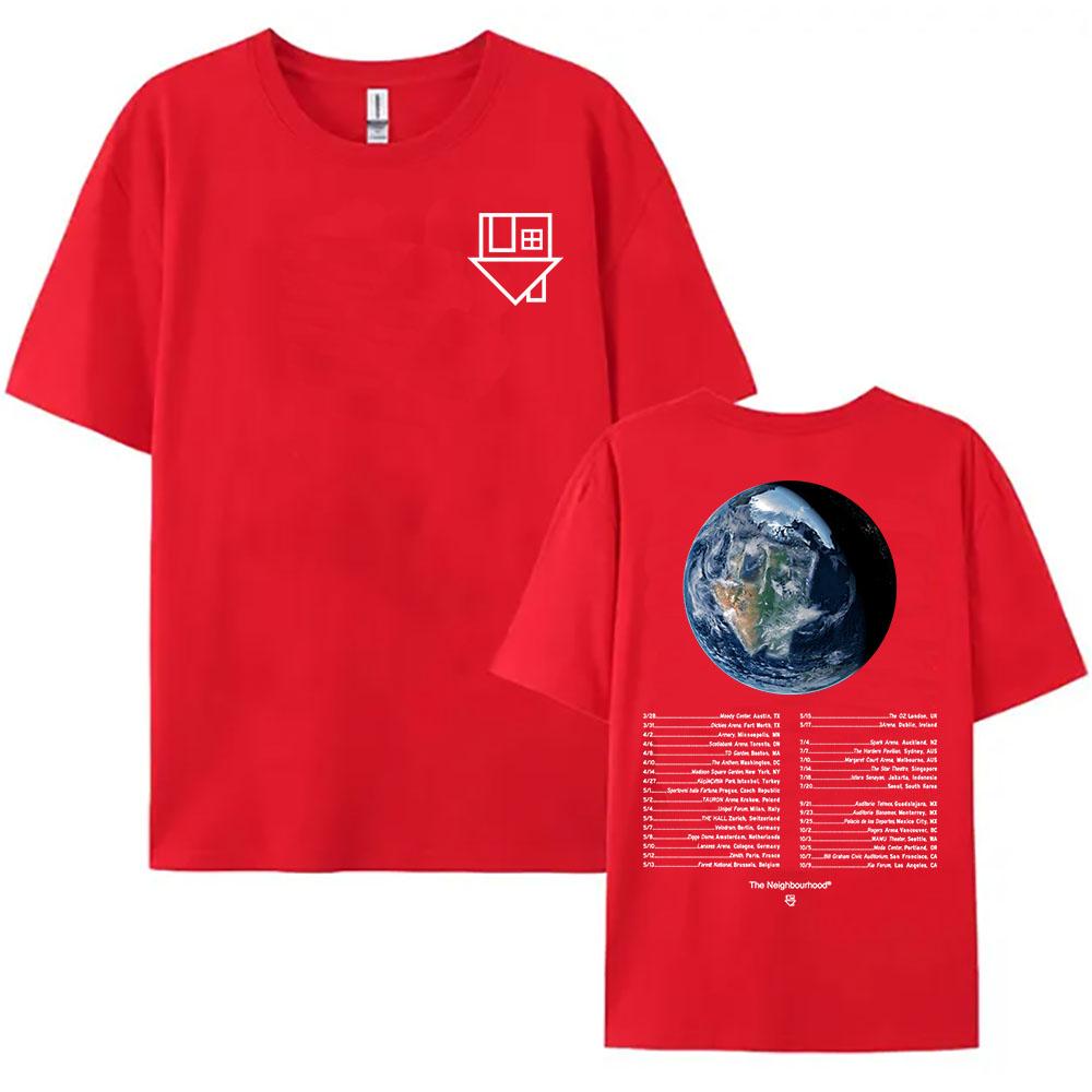 

The Neighbourhood NBHD WOURLD TOUR 2026 T-shirt Short Sleeve Cotton Loose Tshirts Women Men Clothing O-neck Casual Print T Shirt XXL