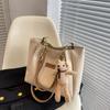 Women's Bag 2024 New Style Fashion Texture Trend Leisure Bear Cute Pendant Large Capacity Tote Bag