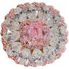 Super Shiny Full Diamond Colored Treasure Ring, Pillow-Shaped Argyle Pink Diamond Temperament Light Luxury Socialite Ring