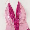 Women Sexy Triangle Split Bikini Suit Set Tie Side G-String Thong Swimsuit One Shoulder Elastic