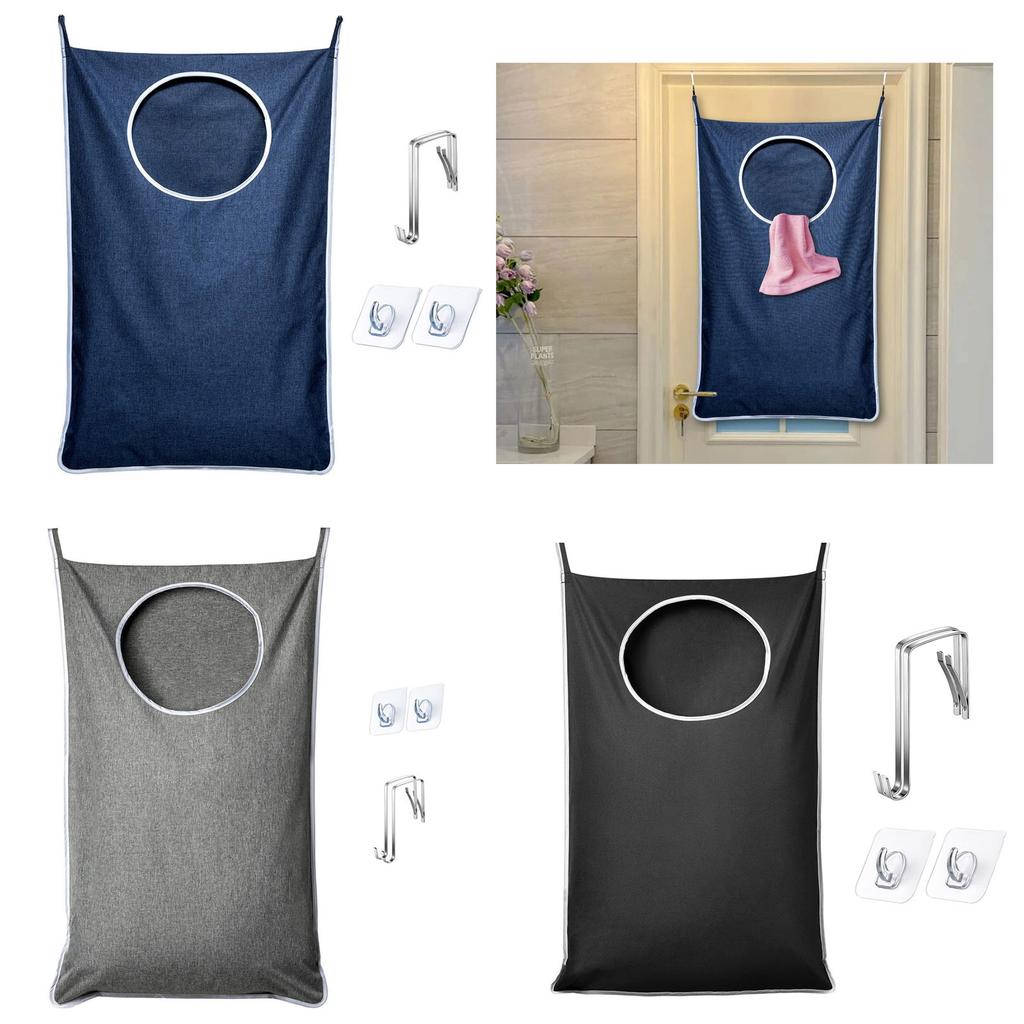 Durable Foldable Laundry Basket Wall Mounted Dirty Clothes Organizer Large Capacity Storage Bag Home Organization Tool