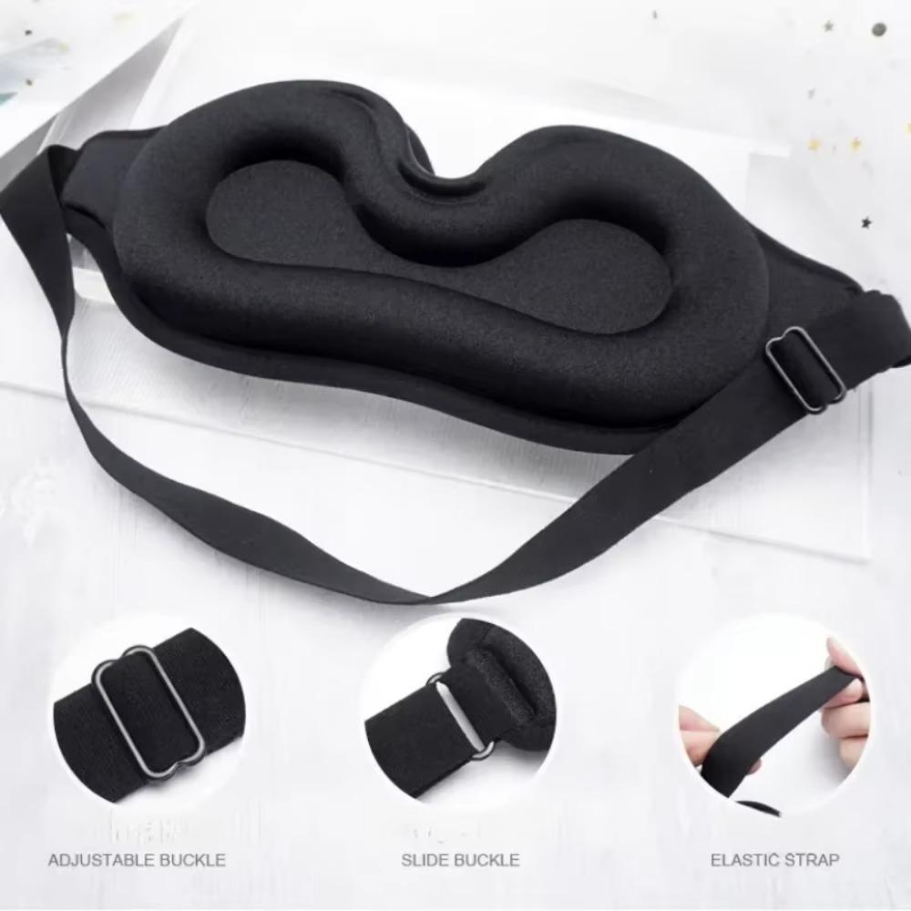 Soft Blockout Light Eye Cover Breathable Sleeping Aid Eye Mask Sleeping Eyeshade  Airplane