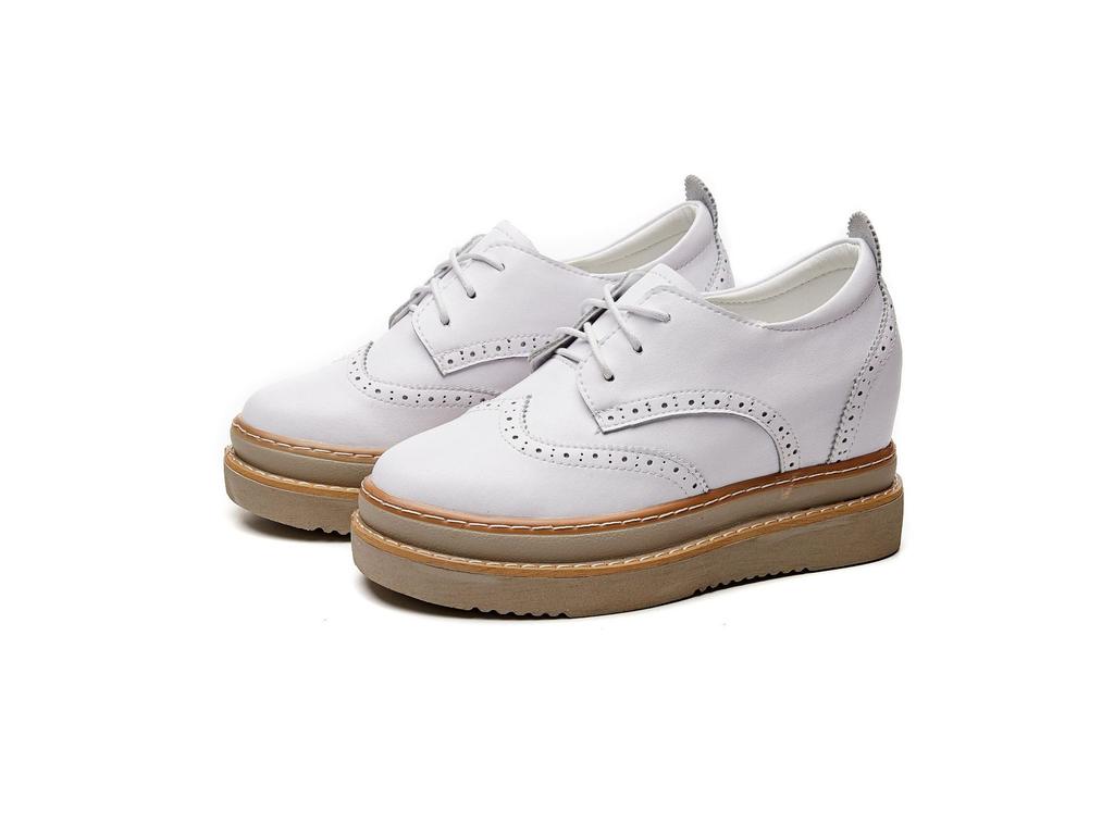 Inner height-increasing women's shoes, spring and summer muffin single shoes, thick soles show height, breathable, light, comfortable, casual and 