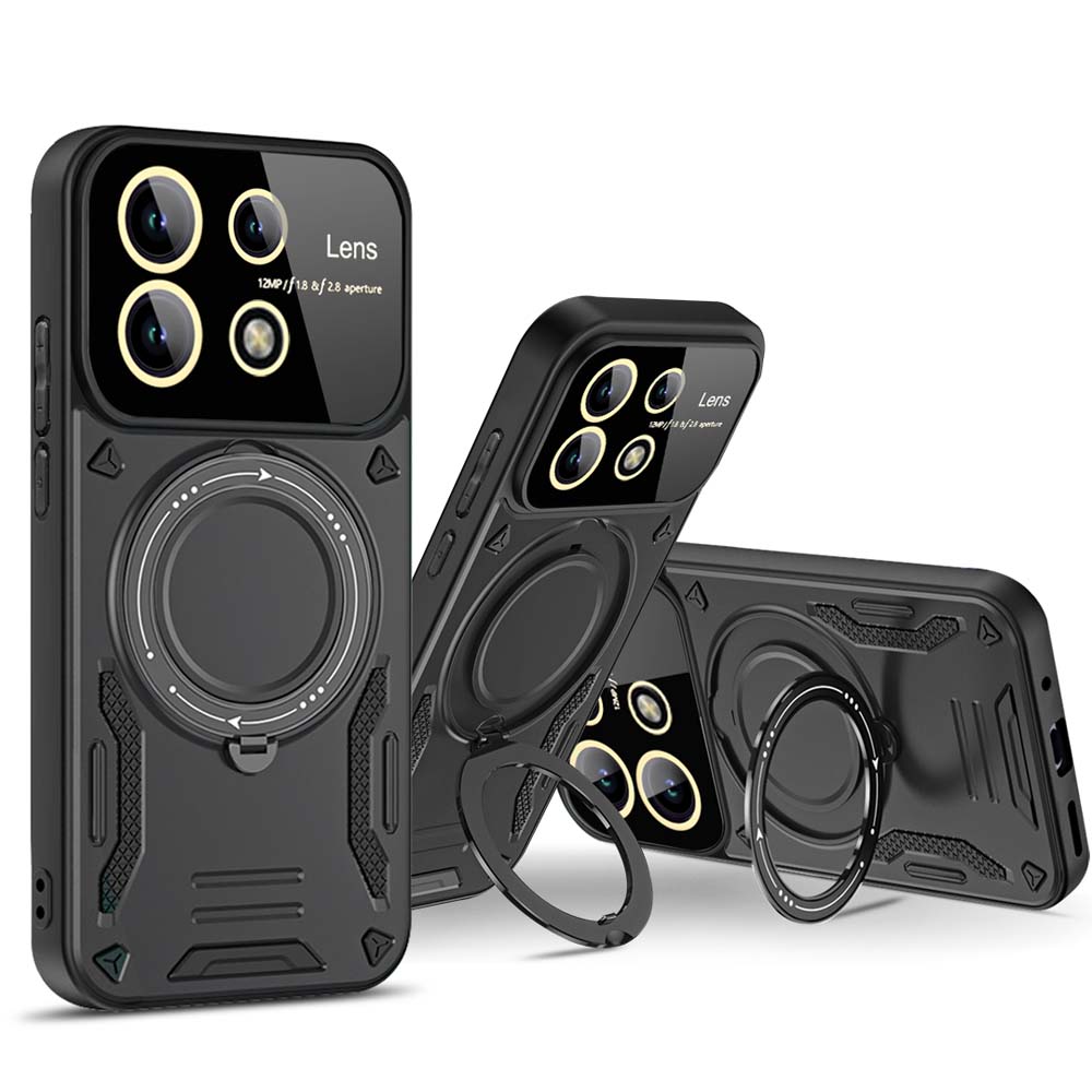 Shockproof Armor Case for Redmi Note 13 12 11 10 9 Pro Plus 12s 11s 9s 13C Magnetic Ring Stand Camera Protector Phone Cover