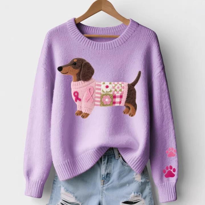 European & American Style Retro Christmas Snowman Jacquard Loose Fit Pullover Hoodie