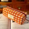 Woven Fabric Pencil Case Large Capacity Pencil Bag Multipurpose Pen Pouches for Students Women School Office Daily Use