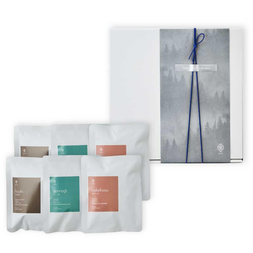 Nifu Natural Bath Bag Types X 2 Gift Bath Salts for Gentle On Made In Natural No Beautiful Perfect for Luxury Gift [3 Boxes] Women, Skin, Japan,