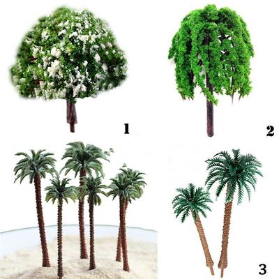 Simulation Coconut Trees Modern Park Miniature Fairy Garden Miniatures Landscape Accessories Toys for Doll House