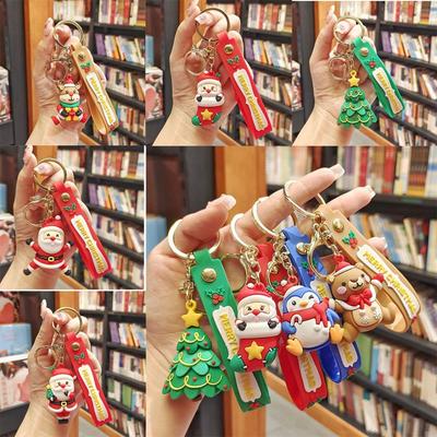 3pcs Key Chains Christmas  Keychain Christmas Doll Keyring  Christmas Decoration