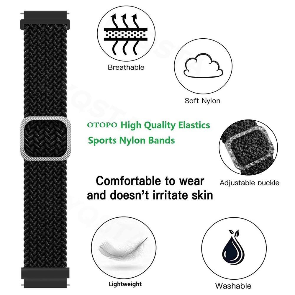22mm Nylon Strap For Garmin Forerunner 965 745 255 265 Bracelet Wristband For Garmin Vivoactive 4 Venu 3 2 Smart Watch Band