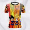 2026 New Men's Football Jersey Dragon Ball 3D Printed T-shirt, Children's Animated Short Sleeved Jersey,