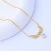 Fashion, dazzling gemstones, angel wings, titanium steel necklaces, women's personality, versatile, light luxury, clavicle chain