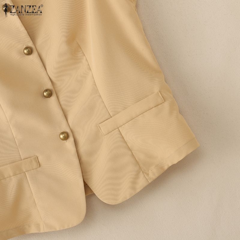 ZANZEA Canottiere Casual da Donna con Scollo a U, Colore Unico, Vestibilità Larga, Senza Maniche