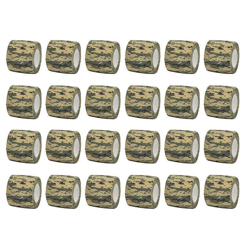 1/6/24Pcs Tree bark look Camouflage Elastic Wrap Tape Self Adhesive Sports Protector Ankle Knee Finger Arm Bandage