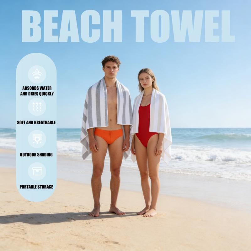 Long Microfiber Bath Towel 75x150cm Weight Design For Water Absorption And Softness
