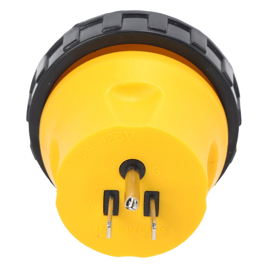 15A Male to 30A Female Converter Straight Adapter Weatherproof US Plug for RV Generator Cords 125V