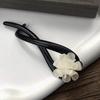 Vintage Smirk Bead Twist Clip One Line Hair Clip Women's Back of The Head Bun Grab Clip 2024 New Premium Hair Accessories