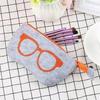 Portable Sunglasses Case Felt Pencil Pouch Soft Zipper Eyeglasses Bag Travel Accessories Organizer