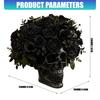 Open Pocket Skull Wall Piece for Entryway Accent, Faux Pick Display, and Party Corner Placement Indoors