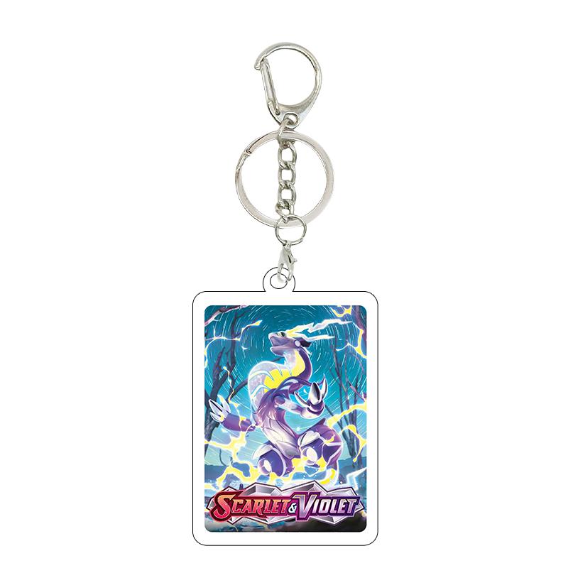 Anime Cartoon Gengar Psyduck Mew Bulbasaur Anime Game Characters Acrylic Pendant PKM Ptcg Decor Key Chain Ring for Fans Gifts
