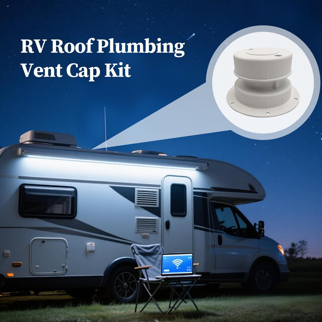 RV Roof Vent Cover RV Roof Sewer Plumbing Vent Cover Ventilation Replacement Part For Trailer Motorhome Road Trip Campground