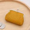 Chinese Stijl Portemonneetje, met Kussensluiting Ontwerp, PU Bubbel Weefpatroon Compact Portemonneetje voor Munten Kaarten Bankbiljetten