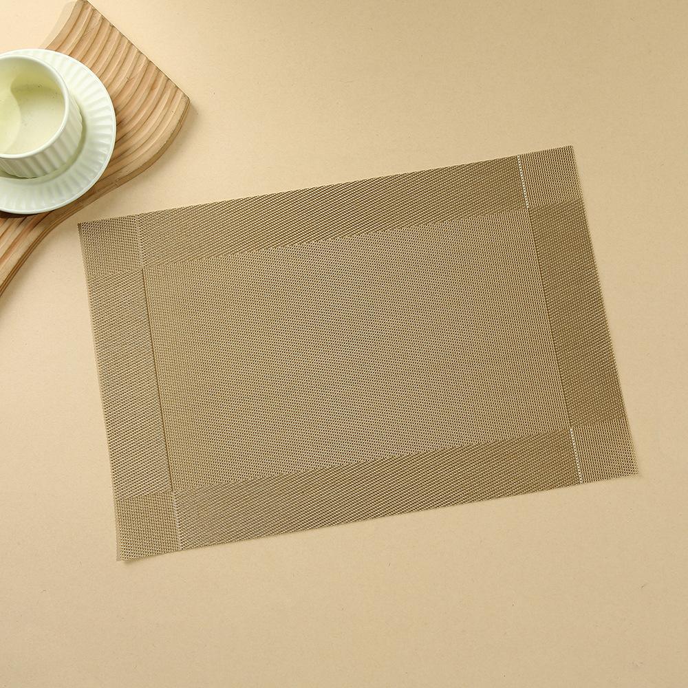 European pvc double frame diagonal frame placemat waterproof and non-slip placemat table mat thermal insulation mat plate mat coaster