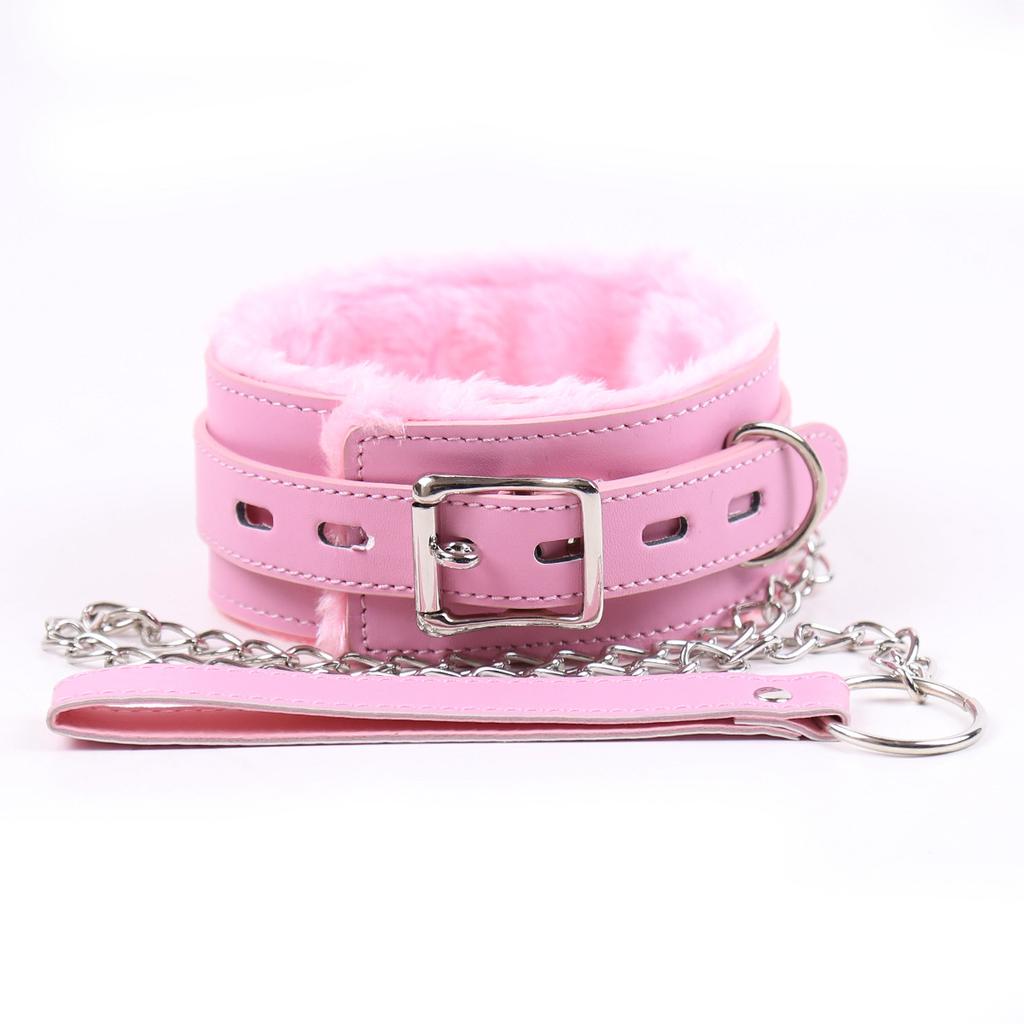 Collar Set Premium Bondage Set Plush Restraint Kits Luxury Collar Anklecuff and Handcuffs Submissive Sex Toy for Fetish Play Fun