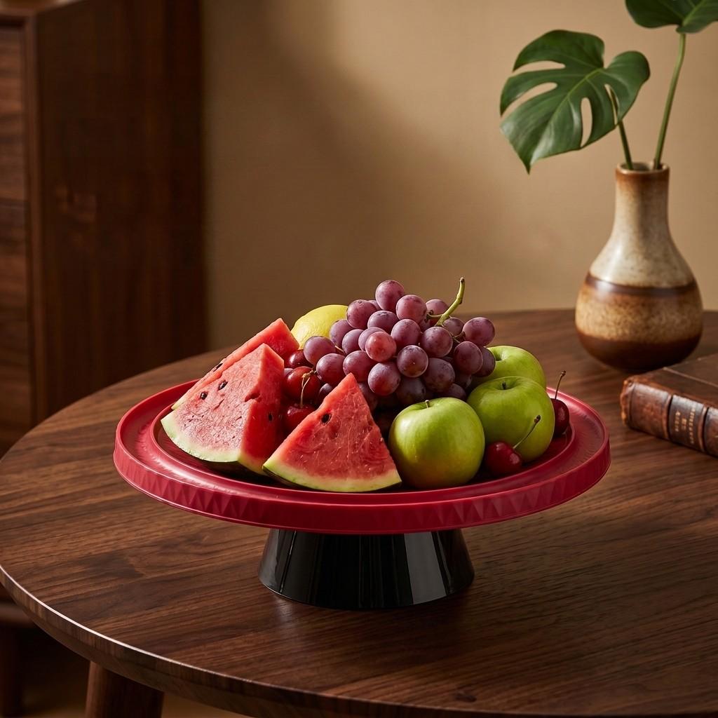 Plastic Fruit Bowl Detachable Cake Stand Drain Food Serving Plate Stackable Snack Dessert Tray Kitchen Tableware Party Wedding
