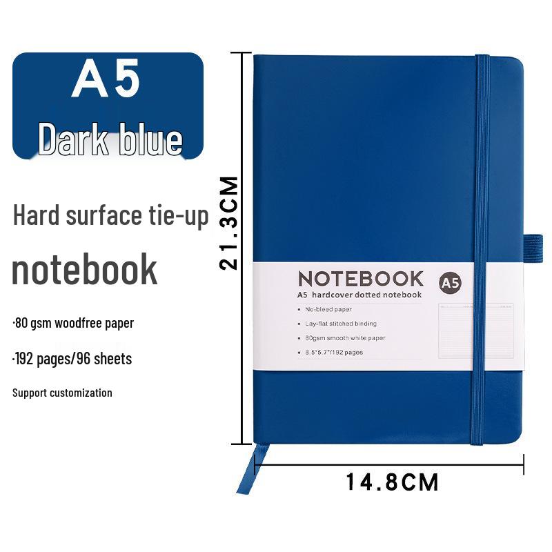 Custom A5 PU Notebook with Strap - Portable, Logo-Printable Business Journal, A6 Size Available