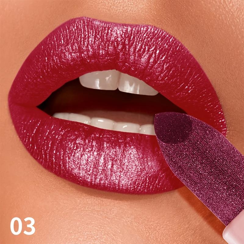 Luxuriöser metallischer lila Lipgloss Lang anhaltend Feuchtigkeitsspendend Wasserdicht und langlebig Perlglanz-Lippenstift Perfekt für den täglichen Gebrauch