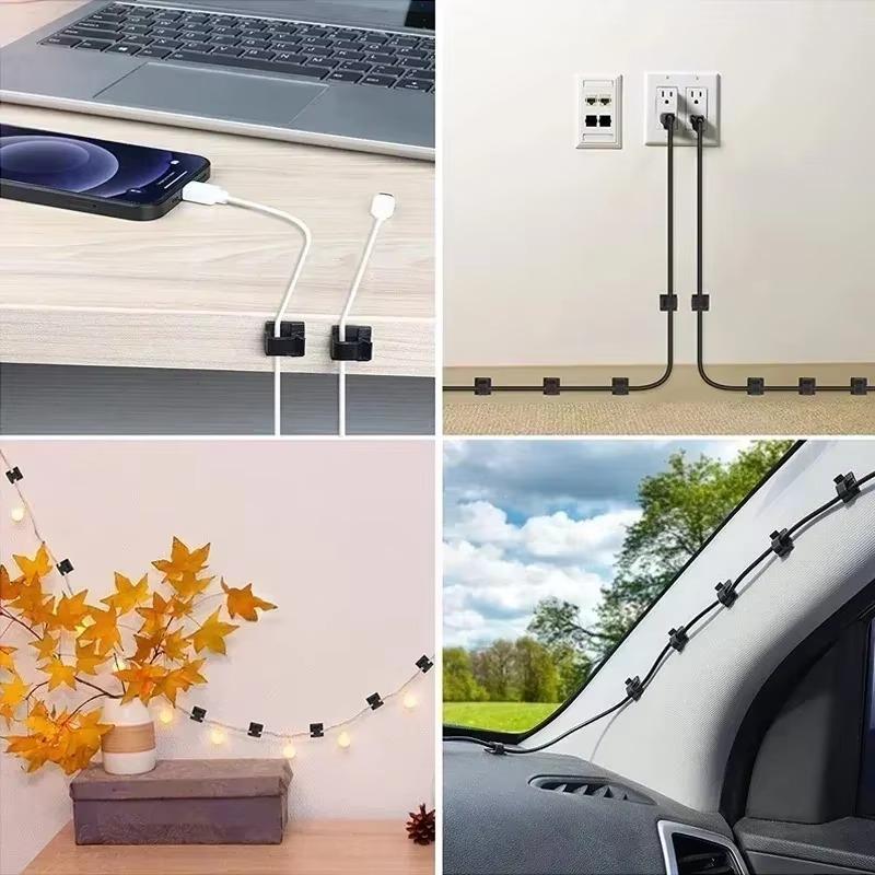 Self-Adhesive Cable Driving Recorder Wire Management Wrap Cable Clamp Bracke Clip High Quality Car Wire Tie Cable Clips