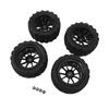 4pcs RC Car Wheels Tires Universal 10 Spoke Rims Rubber with M4 Lock Nut RC Car 1/10 Wheels Tires fo