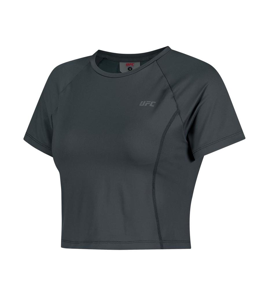 UFC SPORT Ufc Wave Slim Crop Fit Short Sleeve T-Shirt Charcoal U4Ssv2214Ch