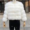 VAYLA Damenmode Kunstpelzmantel Super Heiß Herbst Winter Damen Kurze Kunstfuchs Fell Flauschige Jacke Hohe Qualität Top Damen Pelzmäntel