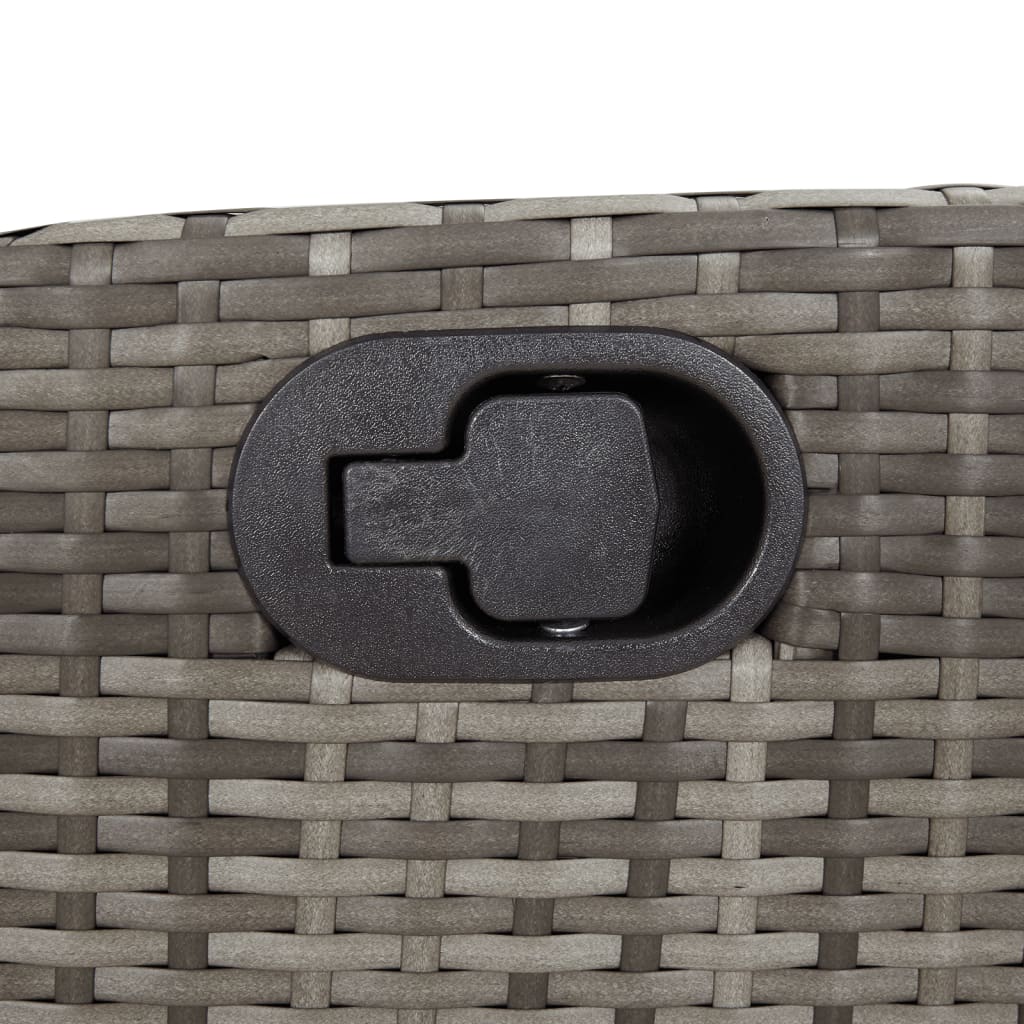Vidaxl 5-Cz. Gartenmöbel-Set mit Kissen, Grau, PE-Rattan