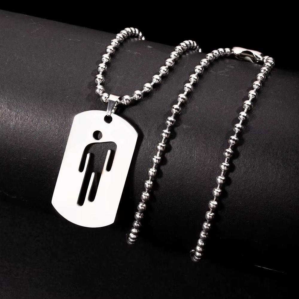 New Stainless Steel Pendant Necklaces Mirror Polish Simple Jewelry Gift Trend Hip Hop Jewelry