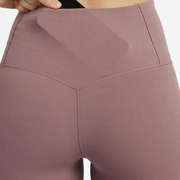 Nike Zenvy Air Series Solid Color High Waist Quick Dry Tight Sports Long Pants Women Bottoms Smoke-Gray Purple-Red DQ6014-208