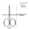 Stainless Steel Eyebrow & Nose Hair Trimmer Scissors with Round Head