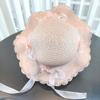 Solid Color Sun Hat Floral Style Fisherman Hat Trend Straw Hat Small Bag Set  Fashion Accessory