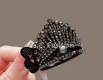 High ponytail clip fixed artifact women s pearl crown hair clip hair accessory women s hair clip hair accessory Size fits all чёрный