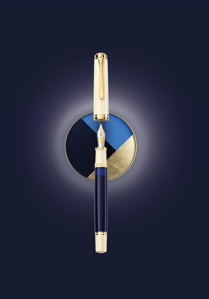 Pelikan Fountain Pen M Medium Nib Souveraen Cream Blue M800 Limited Edition Official Import