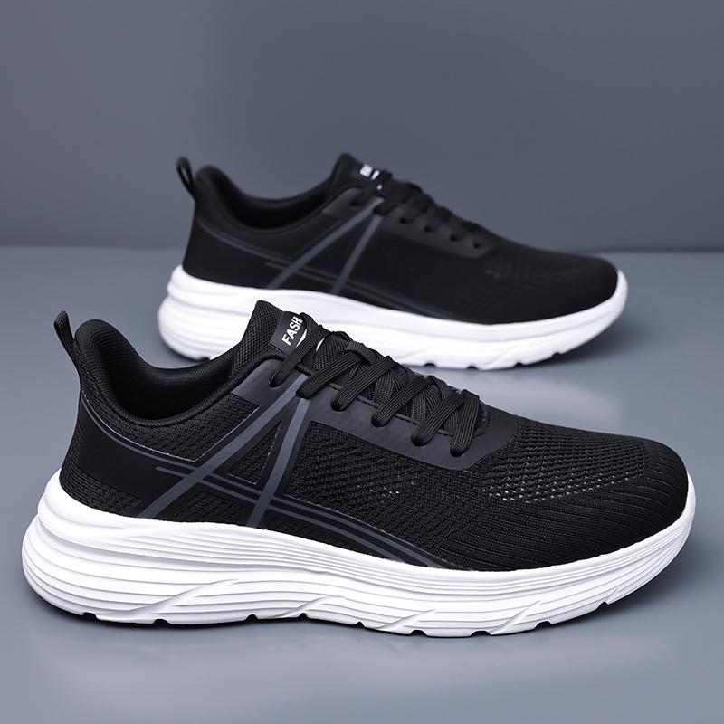 Men'S Casual Sports Shoes, Lightweight Shock-Absorbing Running Shoes, Breathable Mesh Fashion Shoes, Unisex Outdoor Hiking Shoes