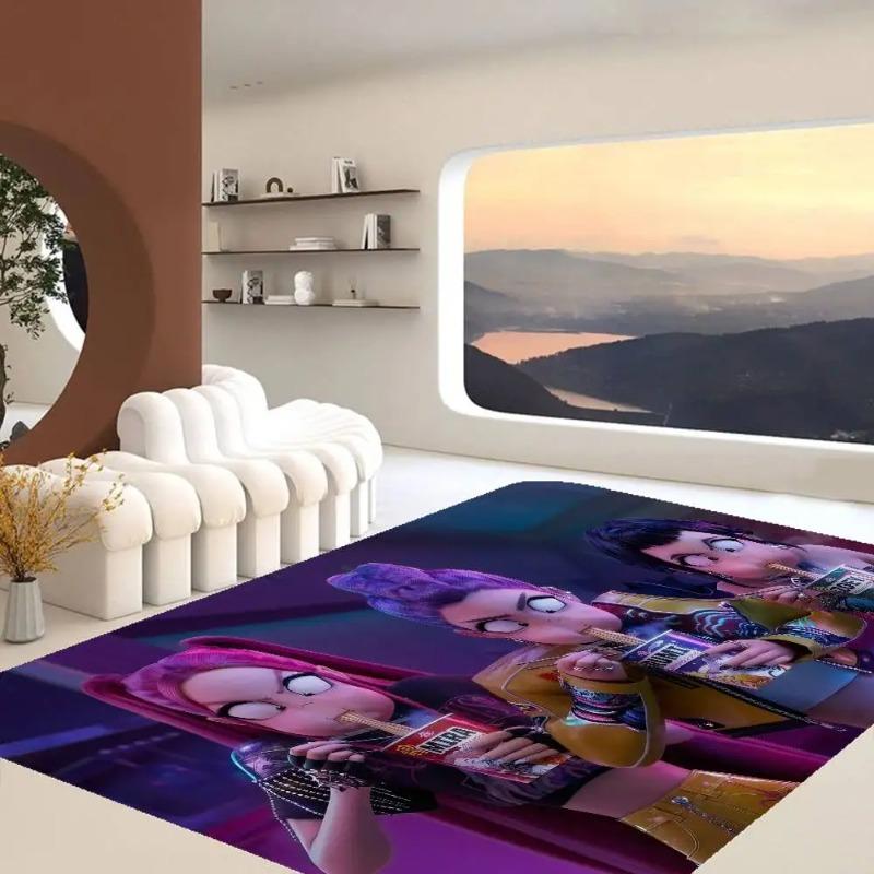 Kpop D-demon Hunters Podložka obdélníková Protiskluzová Domácí Měkká Rohožka Přední Dveře Vnitřní Venkovní Rohožka Vítejte Rohožka Velký Koberec