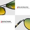 Herren Tag- und Nachtsichtbrille Edelstahl Aviation UV400 Polarisierte gelbe Linse Damen Autofahrer-Sonnenbrille Klassische Schutzbrille