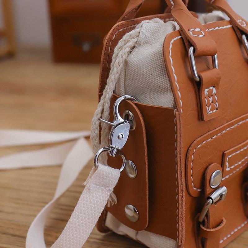 Leather Messenger Bag Making Material Set DIY Handmade Shoulder Handbag Leathercraft Women Hand Stitching Sewing Bags Accessory