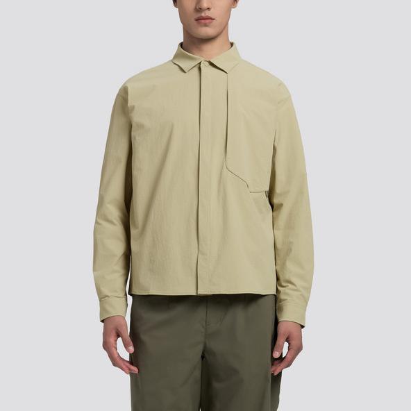 Salomon Ss26 Pl Ls Woven Outdoor Water-Resistant Solid Color Breathable Long Sleeve Shirt Men shirts LC2919200