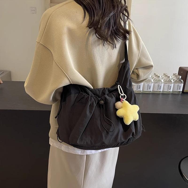 

Canvas Bag Tote Bag Crossbody Women S Bag Commuter Casual Nylon Versatile Large Capacity Shoulder Bag чорний