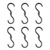 Belca Swing Hanger Additional Rotating Set of 6 Wide X 16cm High Per for Hanger Pipes and Bag 3kg Load S-Hooks, (5.8cm Hook), Black, Hooks, Rotating,