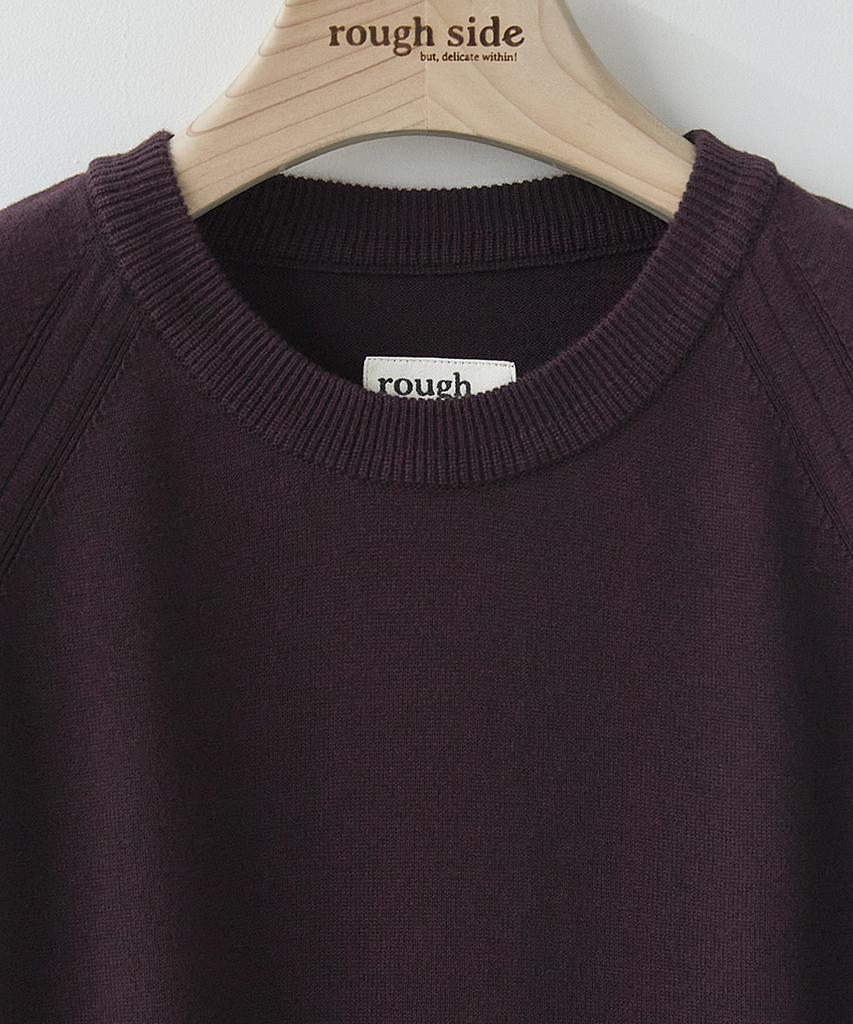 Leopeusaideu Raglan Half Knit Deep Purple